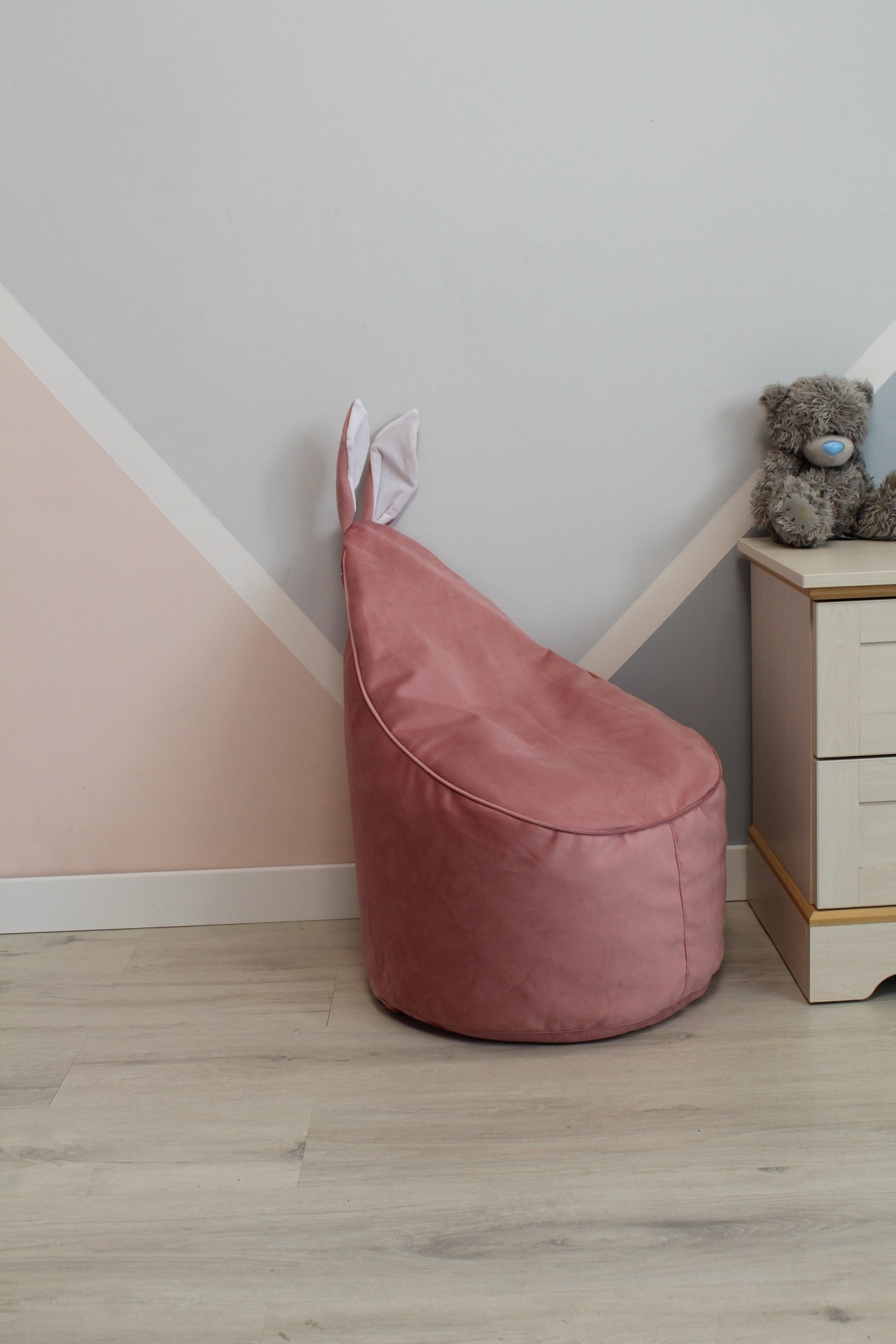 

Детское велюровое розовое Кресло-мешок 80*55 Maikinbaby