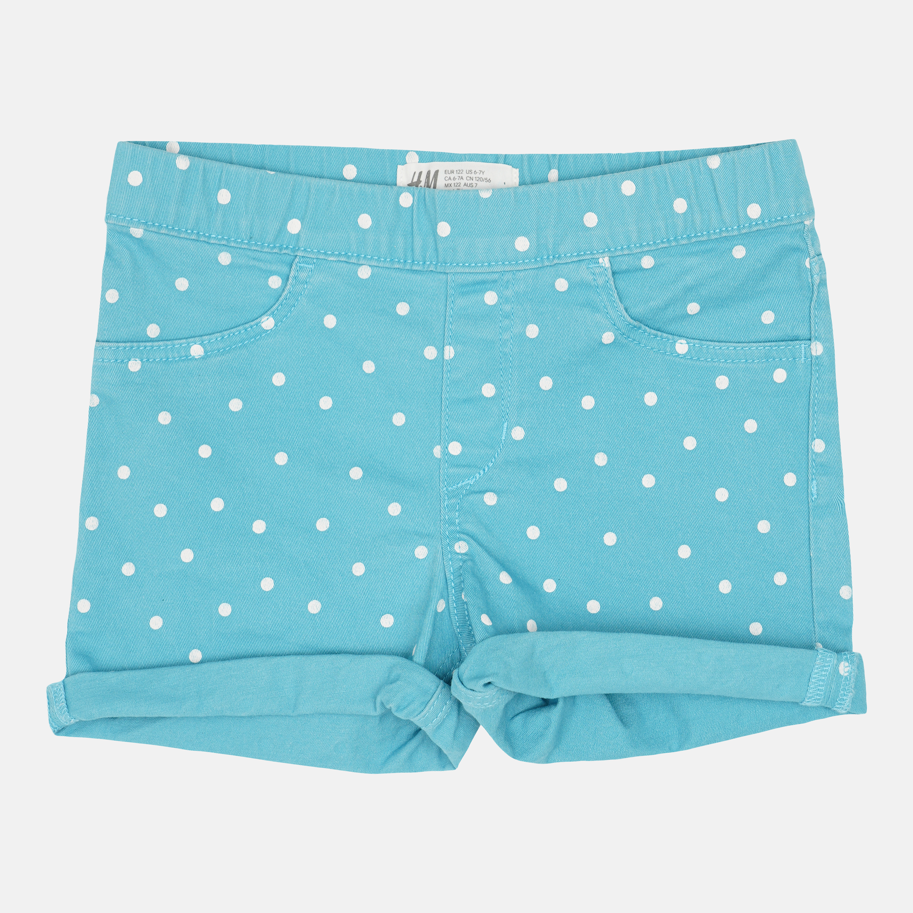 

Шорты H&M 1606-857512 122 см Бирюзовый/Горох