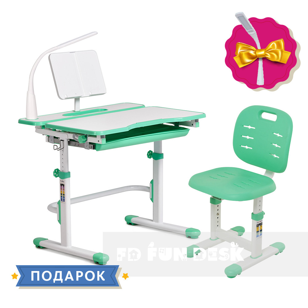 

Комплект pастущая парта Cubby Fressia Green + детский стул FunDesk SST2 Green