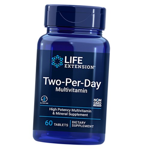 

Мультивитамины Дважды в День, Two-Per-Day Tablets, Life Extension 60таб (36346001)