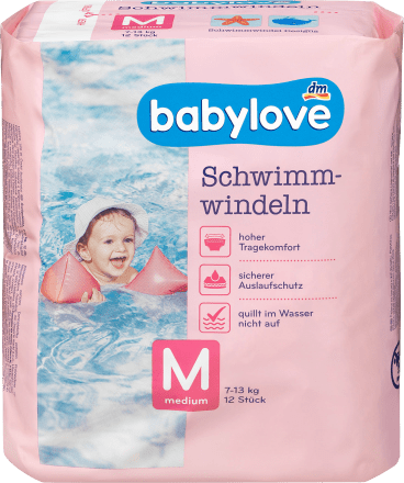 

Подгузники-трусики для купания Babylove Swim Pants M, 5р, от 7-13кг, 12 шт