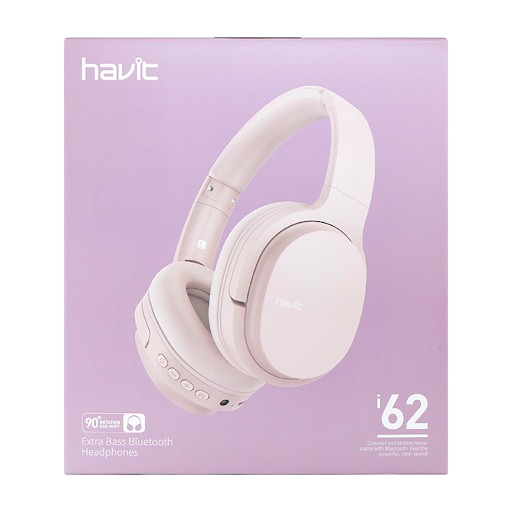 

Беспроводные Bluetooth наушники Havit HV-I62 (Розовые)