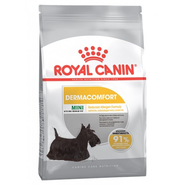 

Корм для собак с раздраженной и зудящей кожей Royal Canin Mini dermacomfort 3 кг 2441030