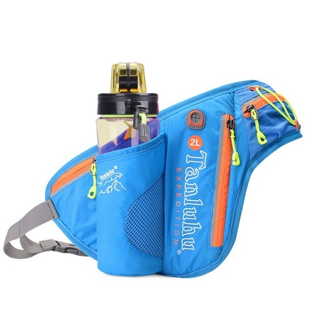 

Поясна Сумка для бігу з місцем для пляшечки води Tanluxu Triangle Blue