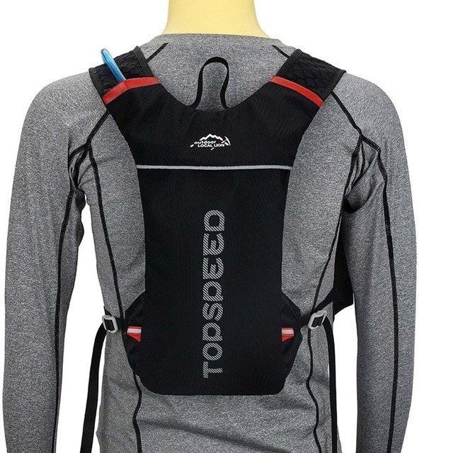 

Рюкзак для велоспорту та бігу чорно-червоний Outdoor local lion 5 л