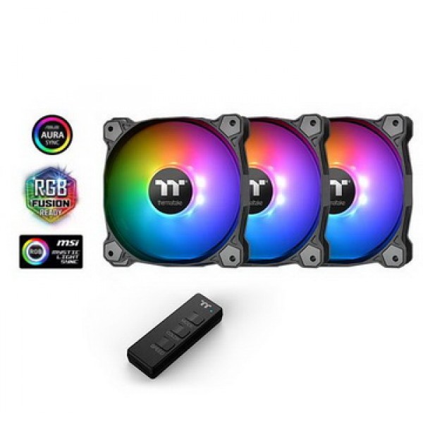 

Вентилятор Thermaltake Pure 14 ARGB Sync TT Premium Edition 3 Pack (CL-F080-PL14SW-A), 140х140х30 мм, 3pin, черный
