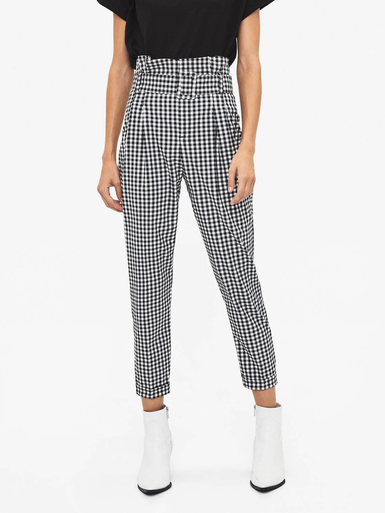 

Брюки Bershka 5075/168/712-ADHA 36 Черные с белым