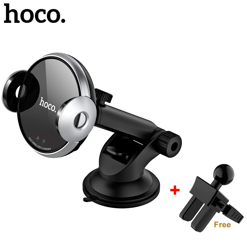

Сенсорный Автодержатель с беспроводной зарядкой HOCO CA48 Qi Wireless Car Charger (на панель и дефлектор)
