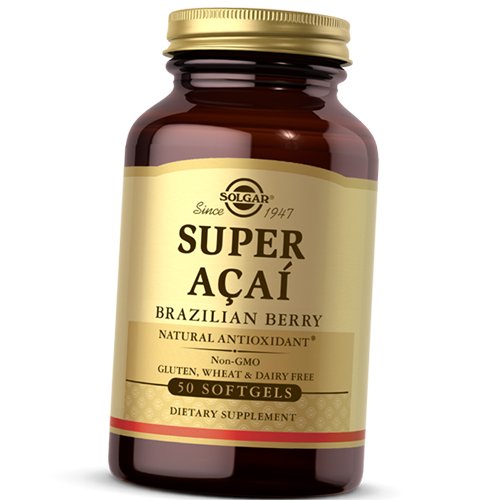

Ягоды Асаи, Super Açaí Brazilian Berry, Solgar 50гелкапс (71313046)