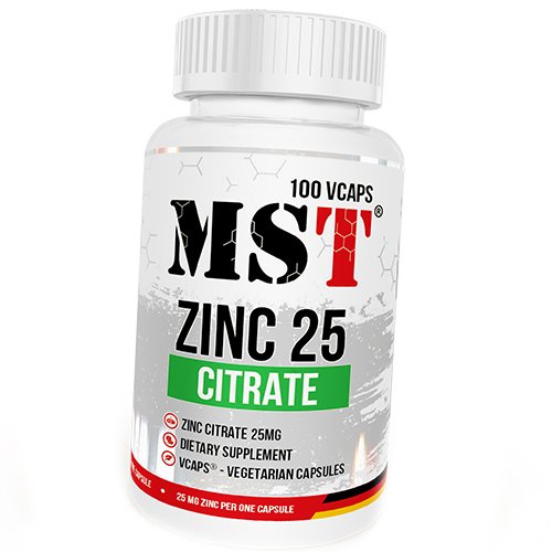 

Цитрат Цинка, Zinc Citrate 25, MST 100вегкапс (36288018)