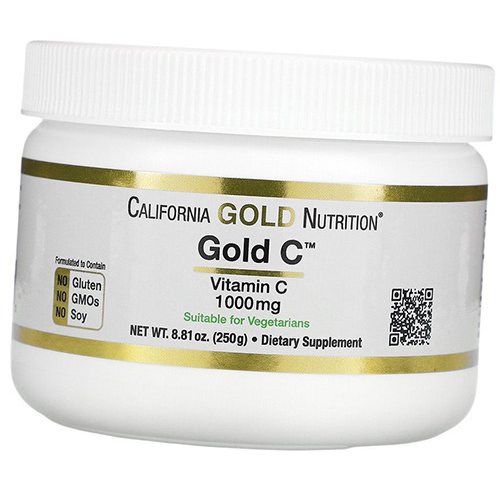 

Витамин С, Аскорбиновая кислота, Gold C Powder 1000, California Gold Nutrition 250г (36427009)