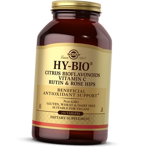 

Биофлавоноиды, Витамин С, Рутин и Шиповник, Hy-Bio, Citrus Bioflavonoids, Solgar 250таб (70313032)