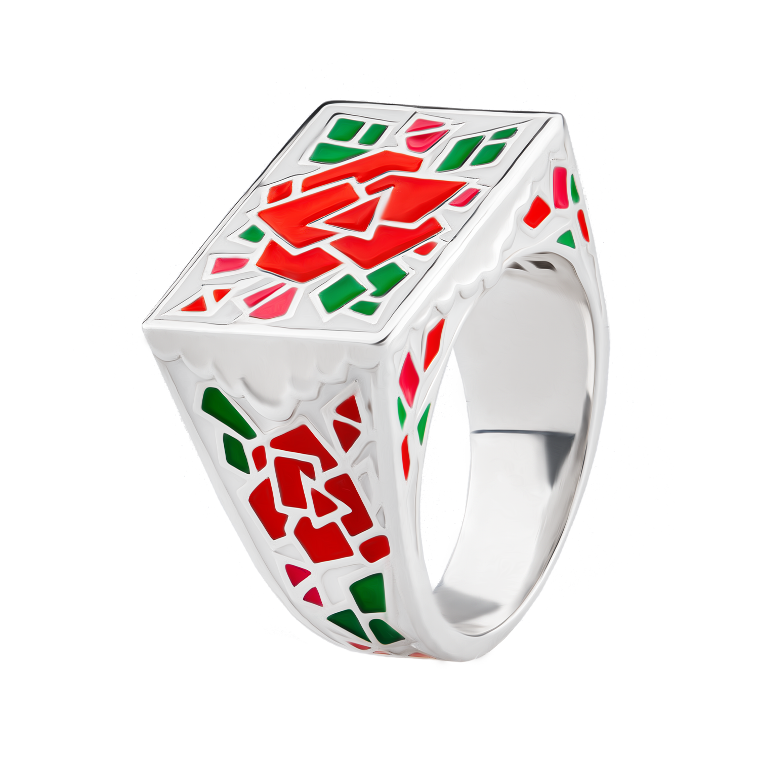 

Срібна КАБЛУЧКА ПЕРСТЕНЬ З КОЛЬОРОВОЮ ТА БІЛОЮ ЕМАЛЛЮ ПІОНИ 21 cava.cool