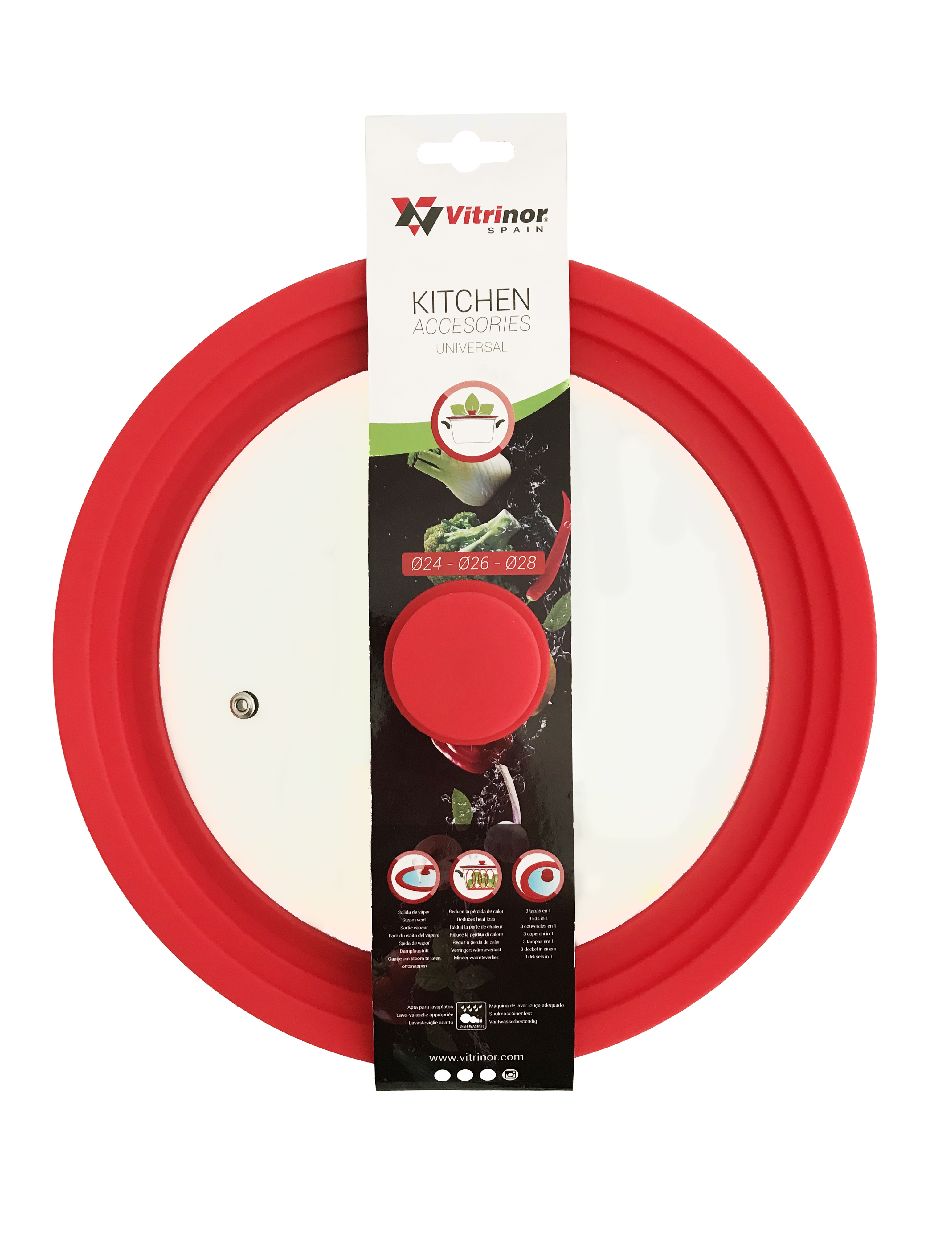 

Универсальная Крышка 24/26/28 См VITRINOR Red (1108669-mg)