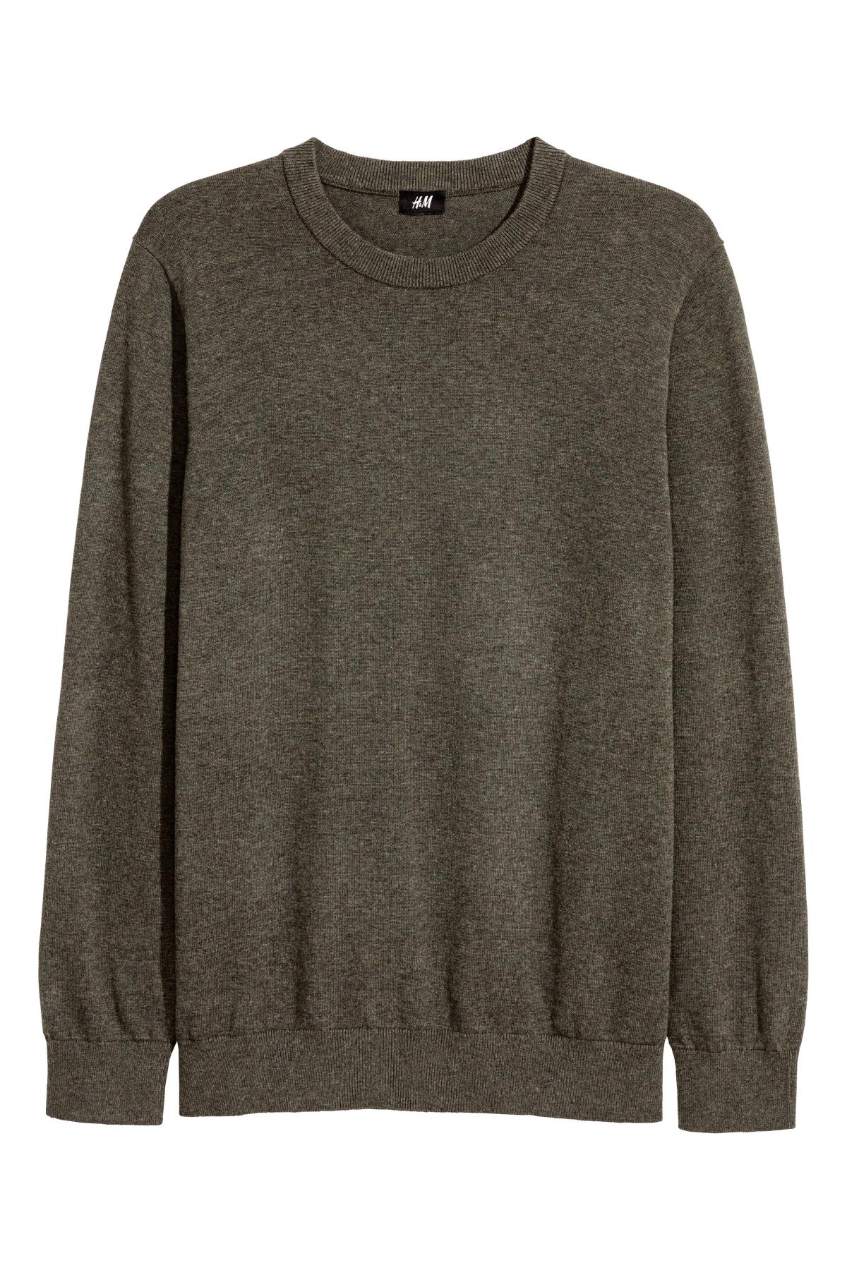 

Хлопковый джемпер H&M  Хаки, Хлопковый джемпер H&M xs Хаки
