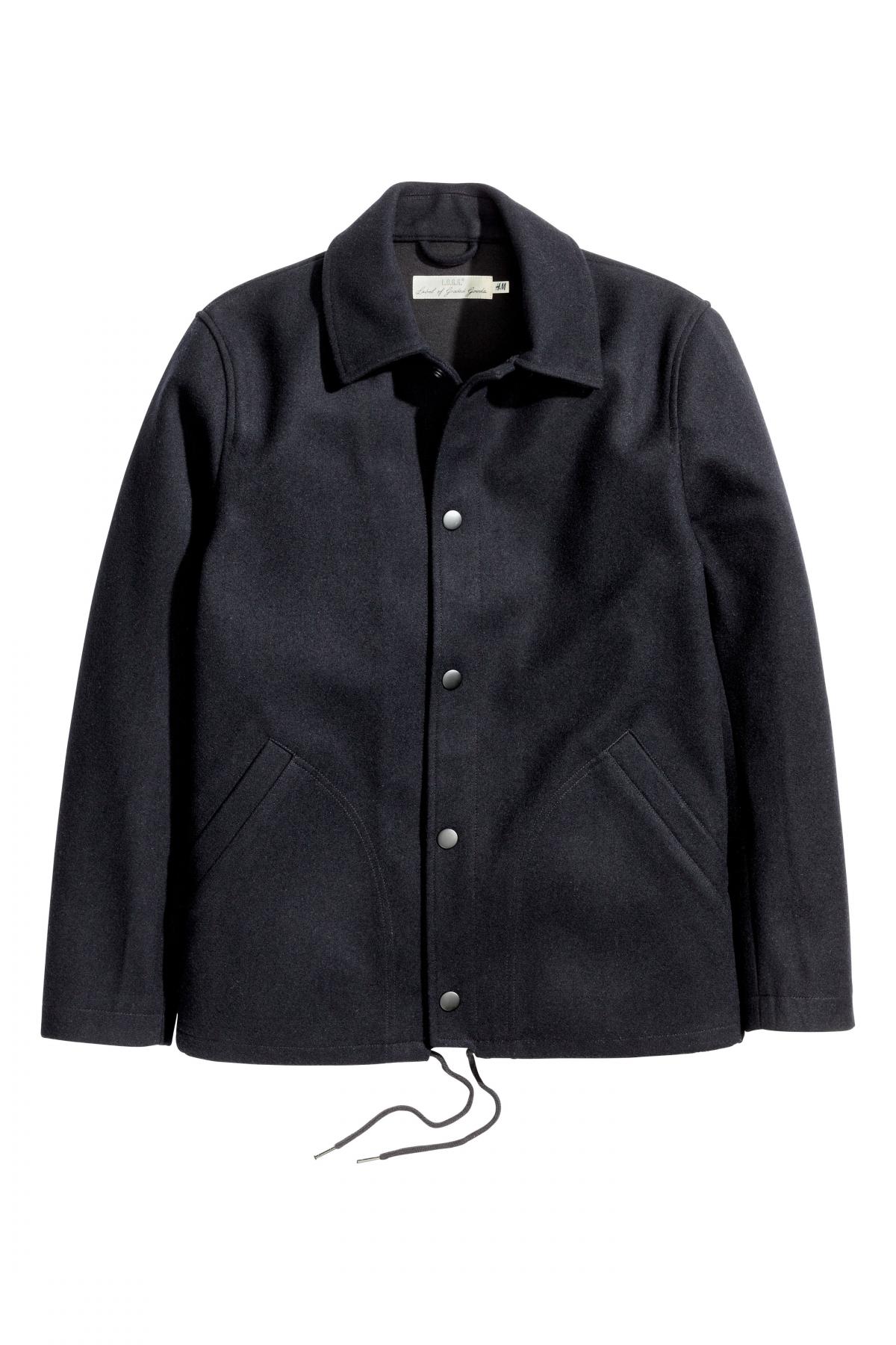 

Куртка из смесовой шерсти H&M  Синяя, Куртка из смесовой шерсти H&M s Синяя