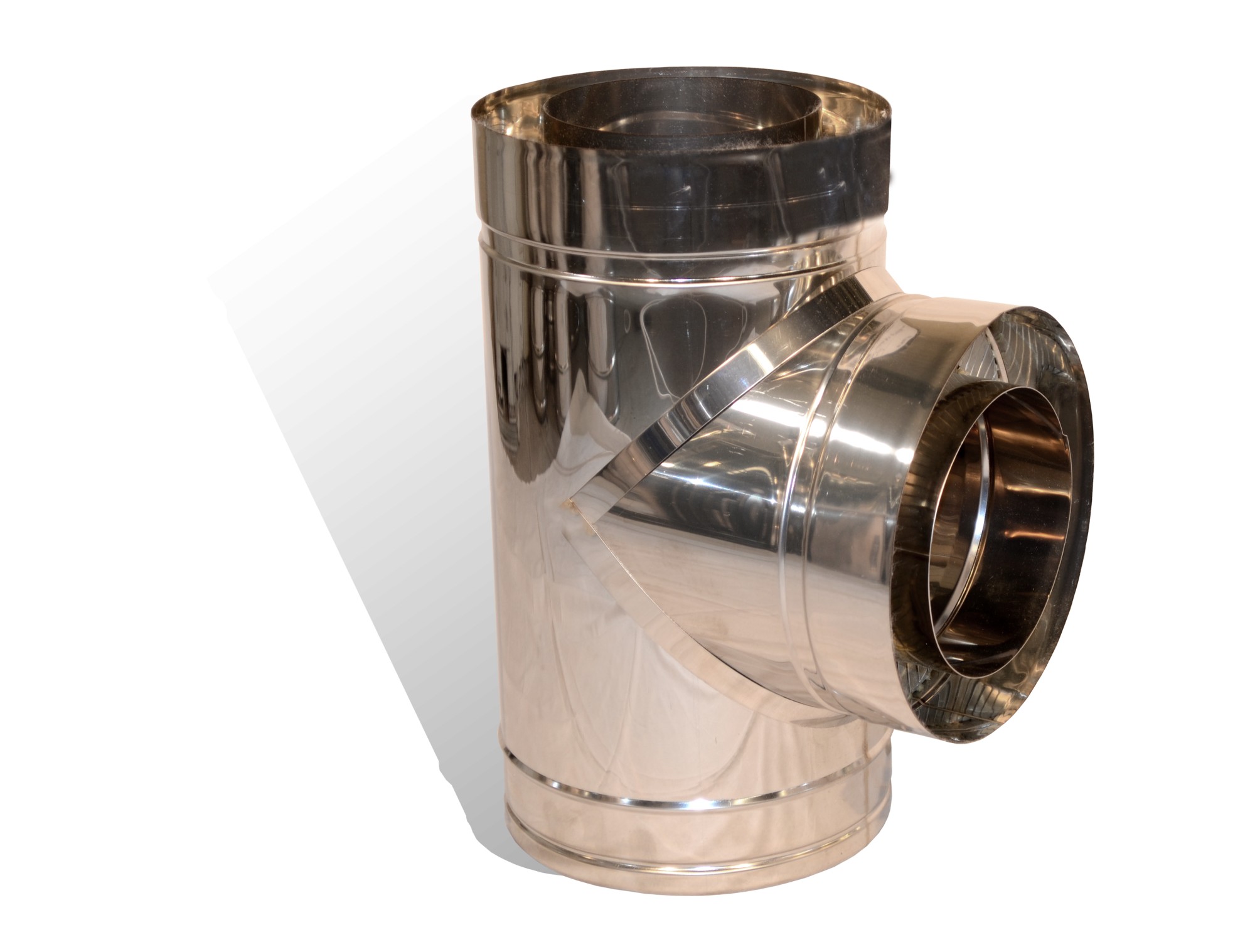 

Трійник із нержавіючої сталі з термоізоляцією в нержавіючому кожусі Versia-Lux ф 140 / 200 мм кут 90 гр товщина 1мм