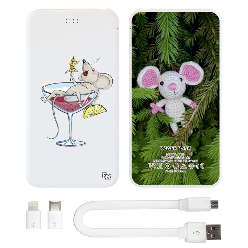 

FM Внешний аккумулятор Mouse 10000 mAh (E510-44)