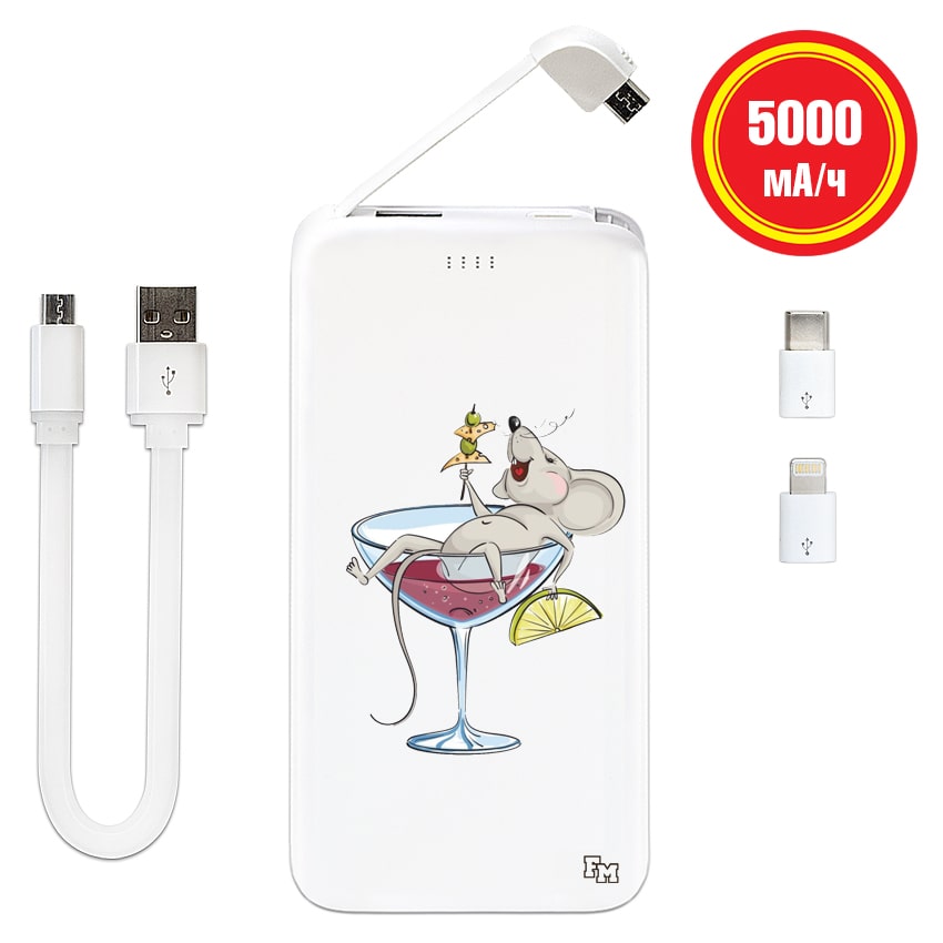 

FM Внешний аккумулятор Mouse 5000 mAh (E505-44)