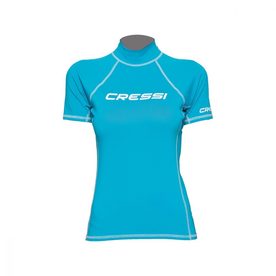 

Футболка Cressi Rash Guard Short Lady аквамарин Аквамарин XL