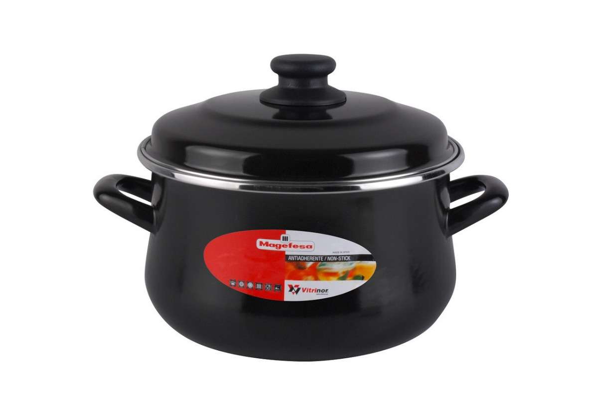 

Кастрюля из эмалированной с крышкой Ø20 см Black Vitrinor