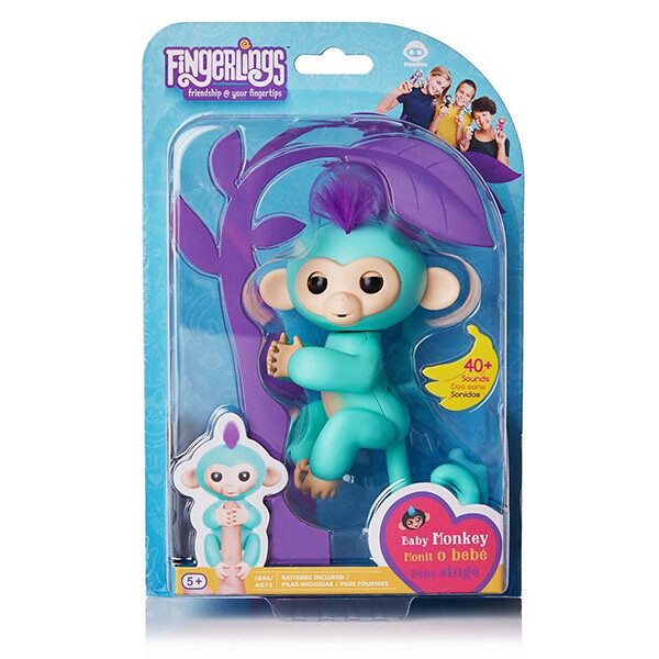 

Интерактивная обезьянка на палец TVT Happy Monkey Fingerlings Бирюзовая (9911620022)