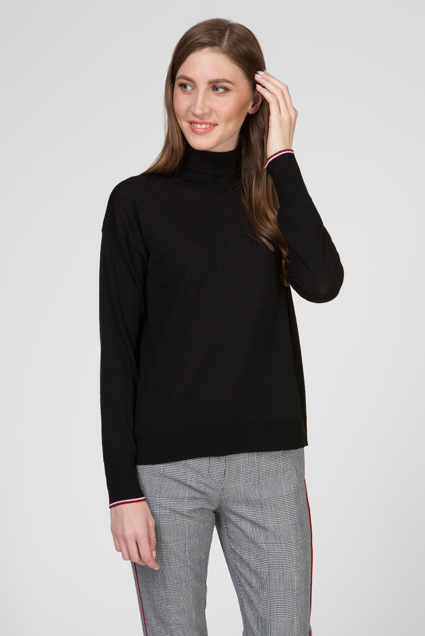

Женский черный шерстяной гольф TH ESSENTIAL ROLL-NK Tommy Hilfiger XXS WW0WW25581