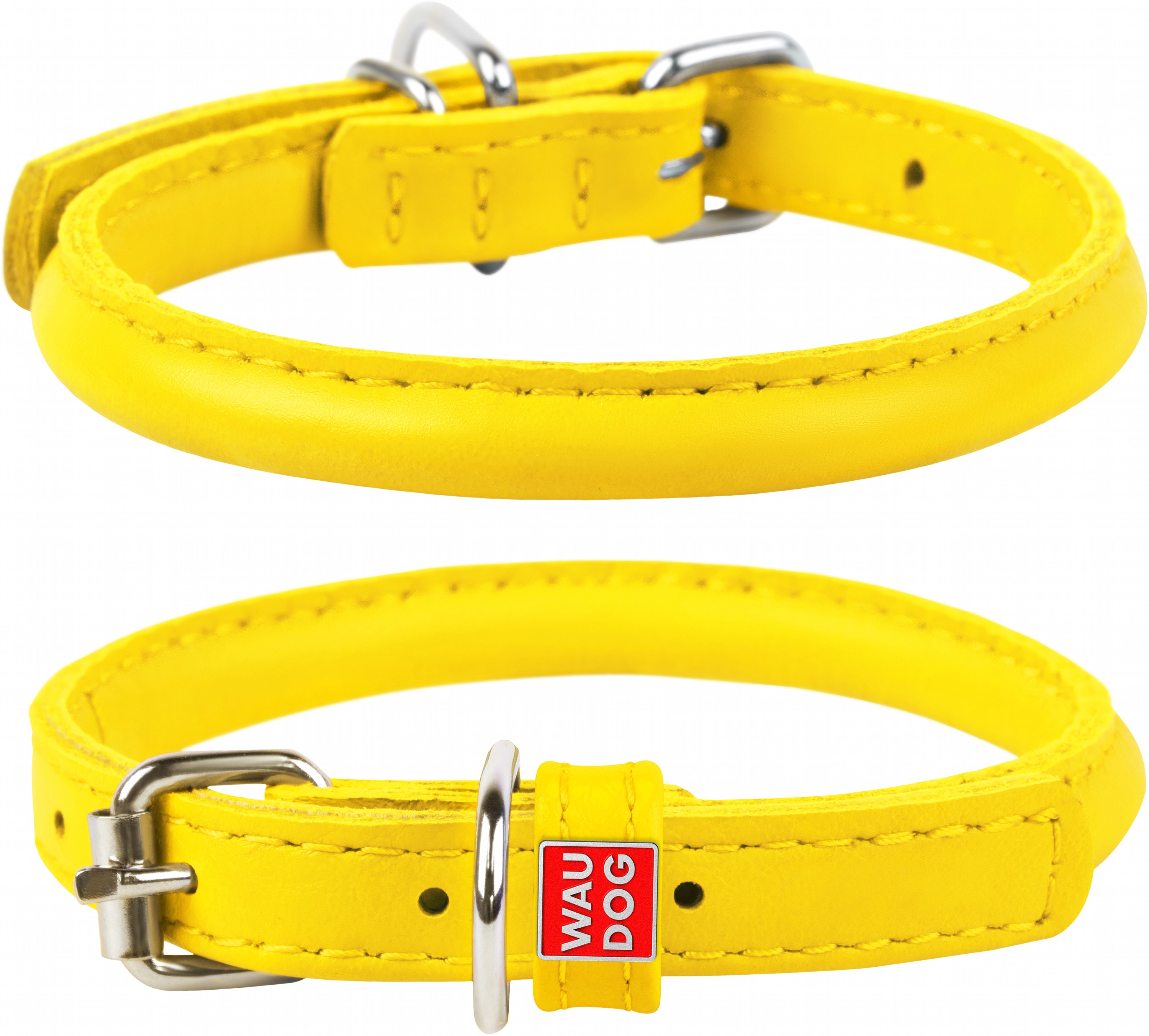 

Ошейник для собак кожаный Collar WAUDOG Glamour с QR паспортом, круглый, L, Д 13 мм, Дл 45-53 см