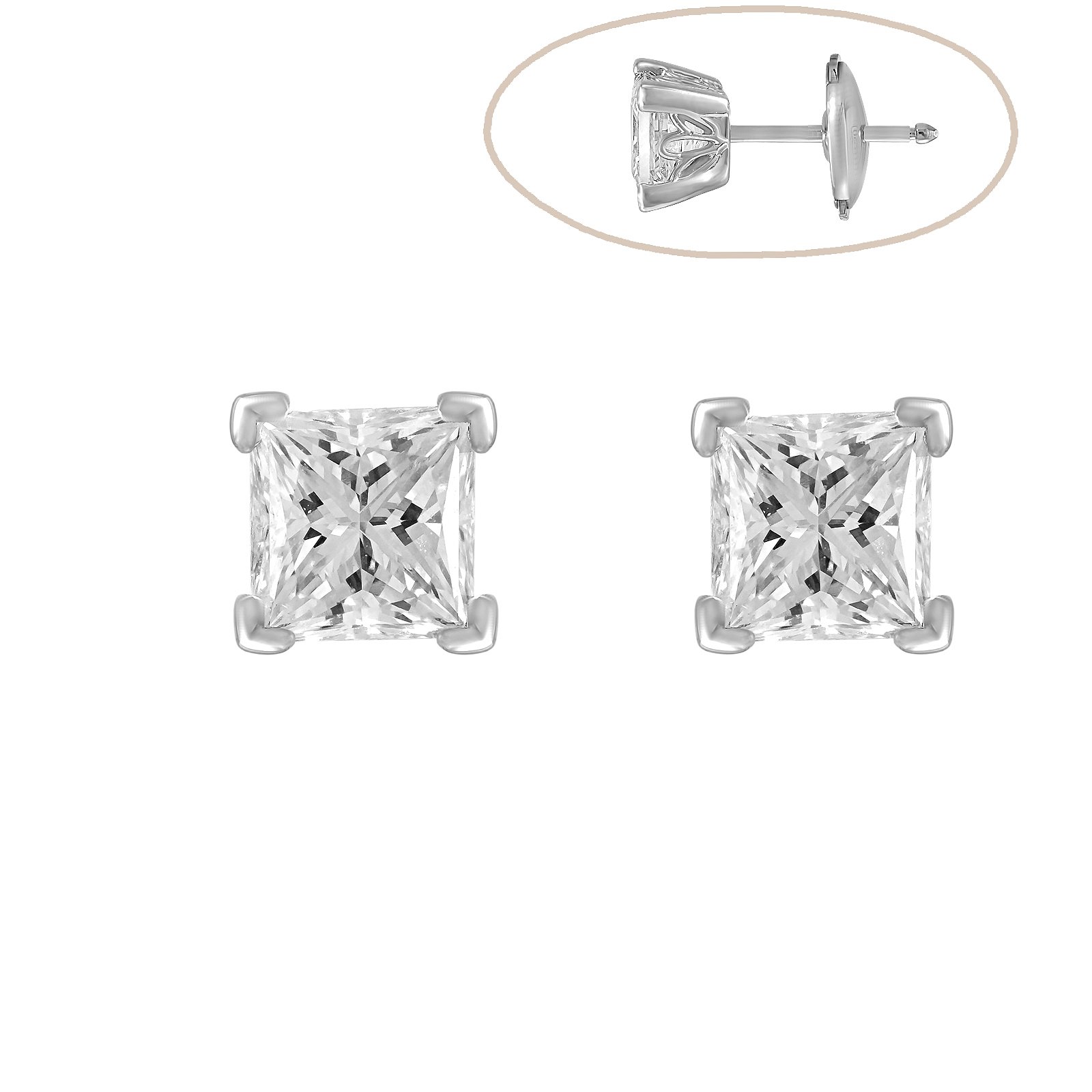 

Серьги из белого золота с бриллиантами 074951