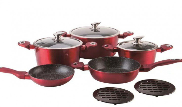 

Набор кастрюль 10 предметов Bohmann BH 40 RED