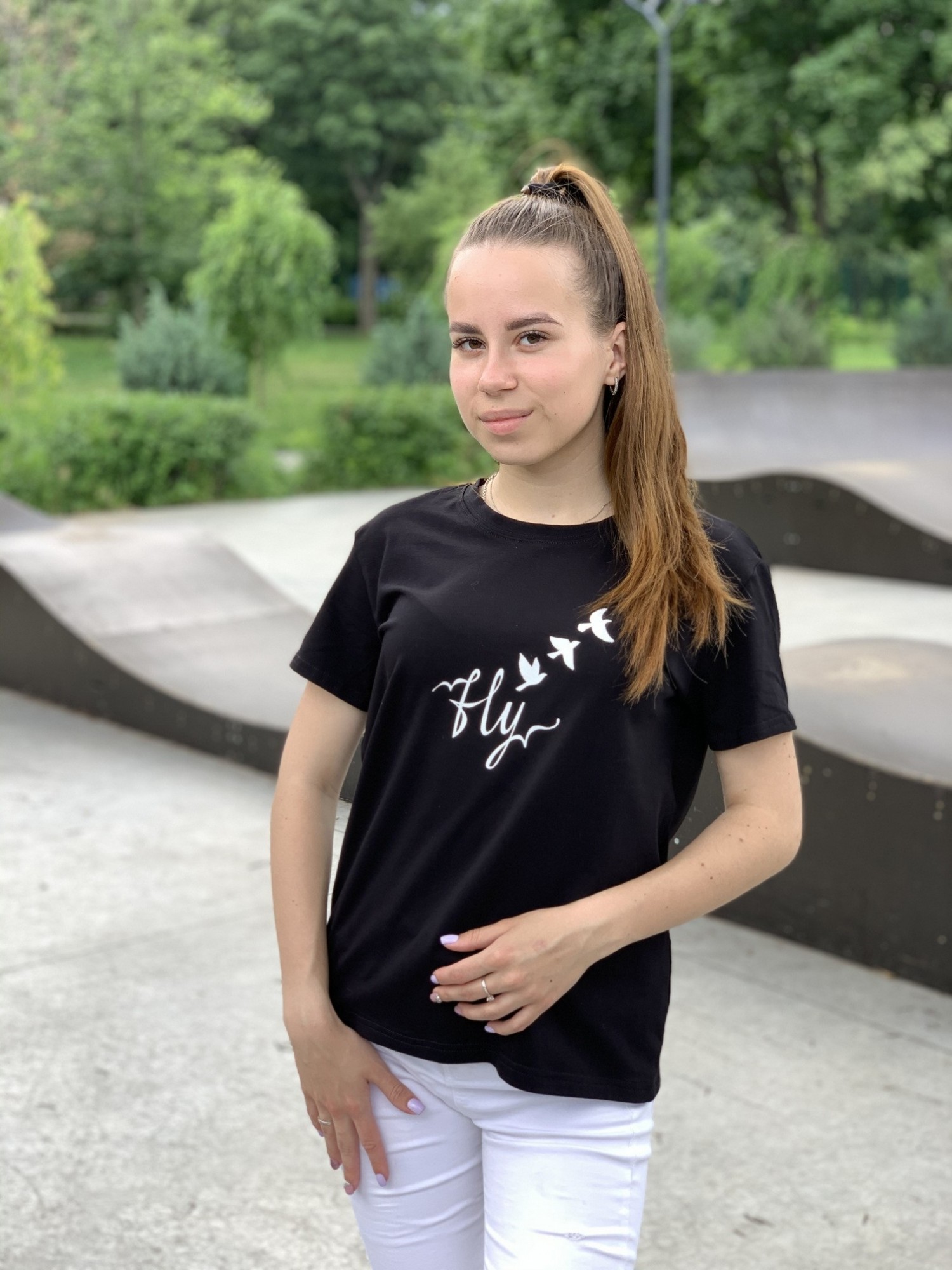 

Футболка 4Profi с принтом "Fly" черная размер  18743, Футболка 4Profi с принтом "Fly" черная размер L 18743
