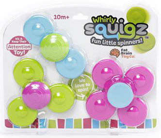 

Набор прорезывателей-спиннеров с присосками Fat Brain Toys Whirly Squigz, 3 шт. (F210ML) (811802024275)