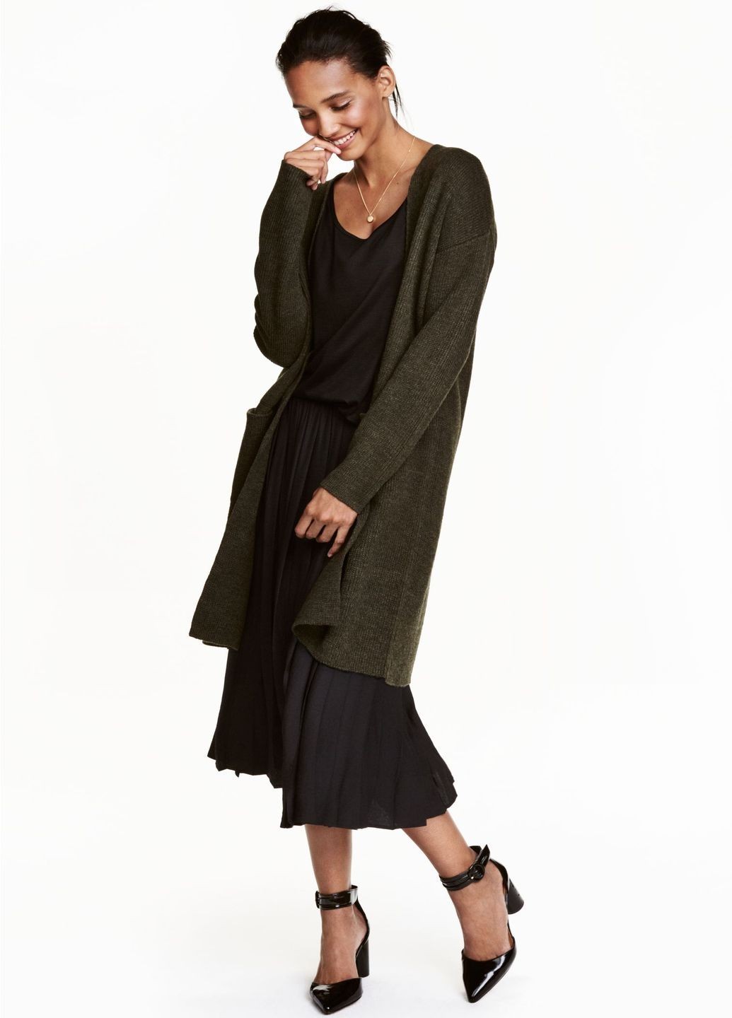 

Кардиган H&M XS хаки 9999965934801