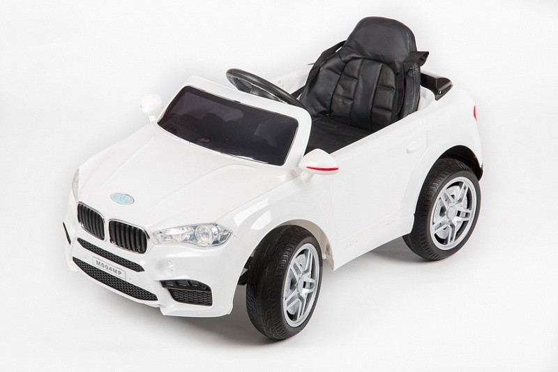 

Детский электромобиль Джип мини BMW X5 Кожаное сиденье EVA резина белый Bambi