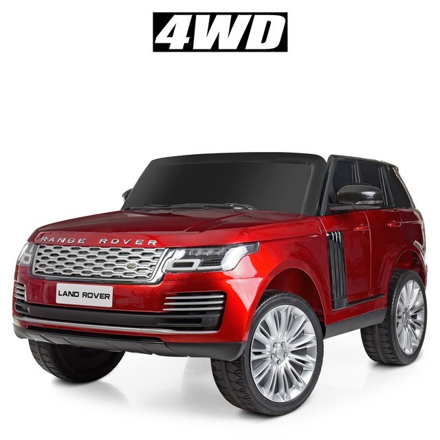

Двухместный детский электромобиль Джип Range Rover 4 мотора 35W колеса EVA красный лак Bambi