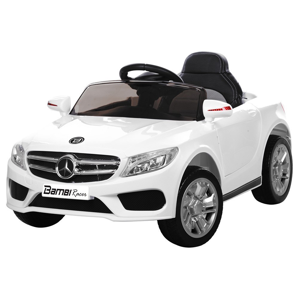 

Детский электромобиль Mercedes eva колеса кожа амортизаторы 12V/9AH Белый Bambi