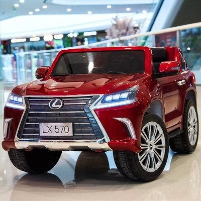 

Лицензированный Двухместный детский электромобиль джип Lexus 570 (MP4) красный лак Bambi