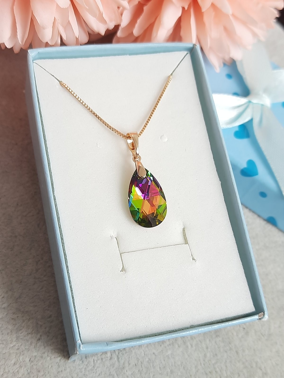 

Подвеска Xuping Капелька с кристаллом Swarovski Медицинское золото Позолота 18К