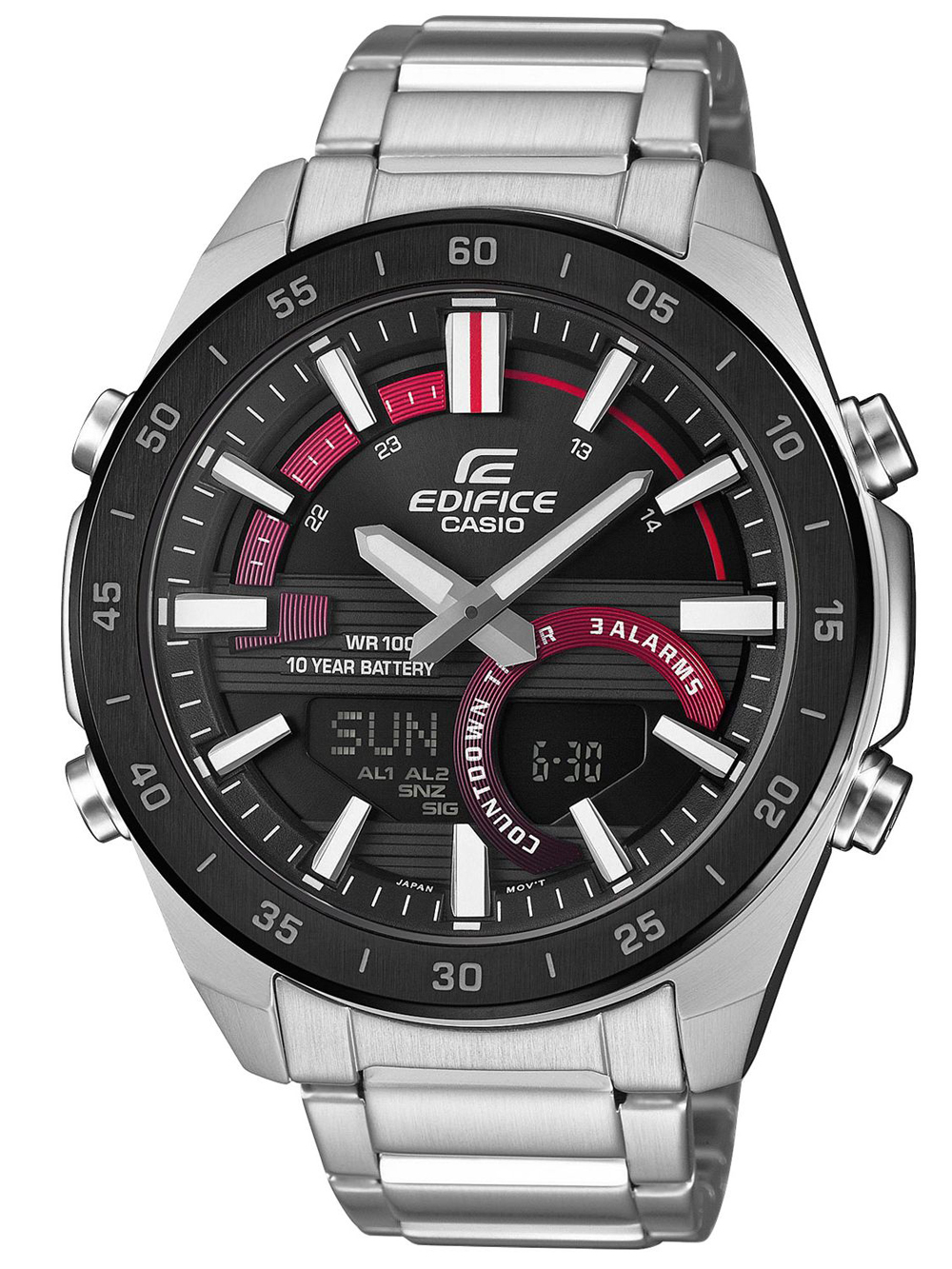 

Часы Casio ERA-120DB-1AVEF Edifice Ana-Digi Chronograph 47mm 10ATM