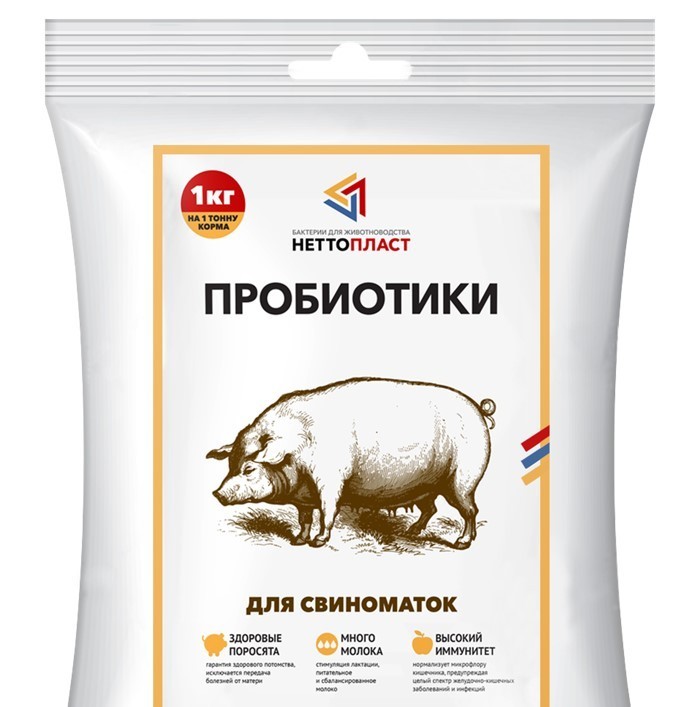 

Пробиотики для свиноматок Нетто пласт 1кг