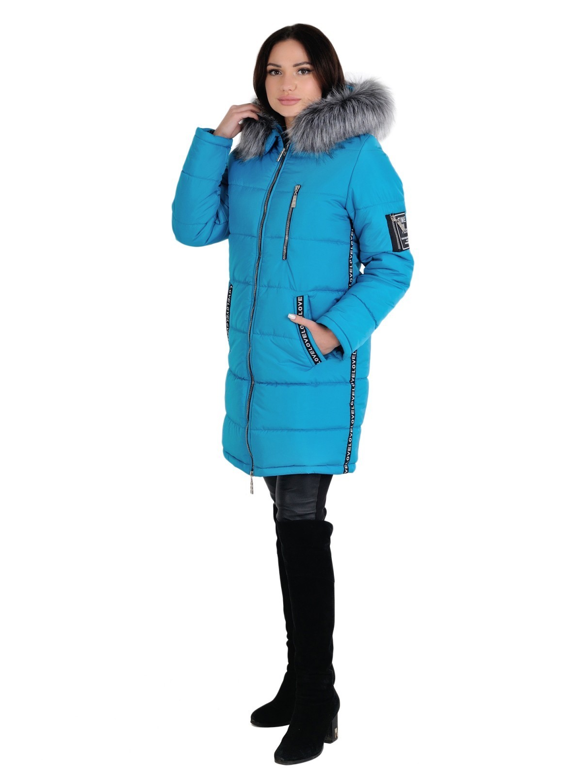 

Куртка зимняя San-A-Belle Love XXXL () бирюзовый, Куртка зимняя San-A-Belle Love XXXL (52) бирюзовый