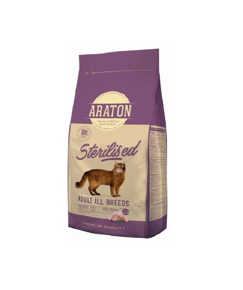 

Сухой корм ARATON для взрослых стерилизованных кошек STERILISED Adult All Breeds 1,5 кг