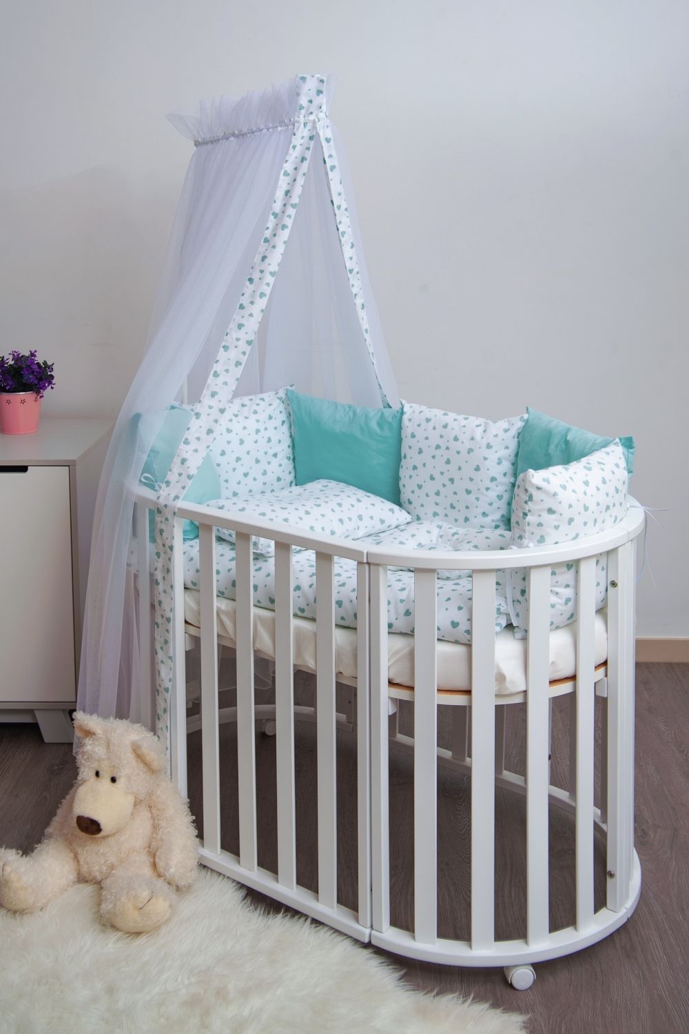 

Постель Twins Dolce D-402 Сердечки 8 эл mint