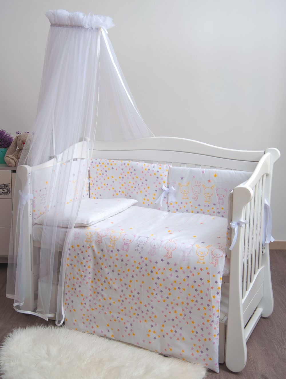 

Постіль Twins Eco Line New E-023 6 ел Bunnies pink