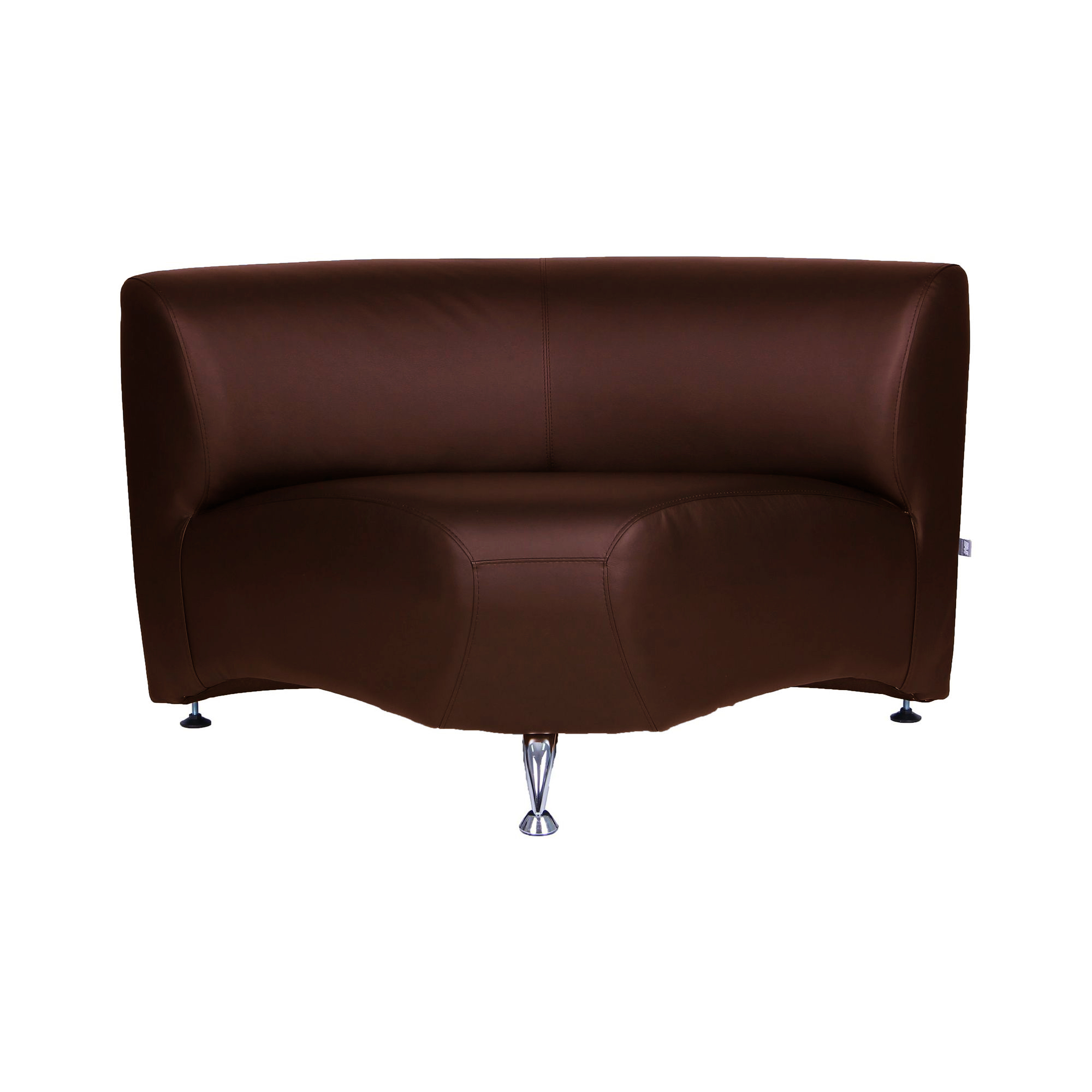 

Диван угловой модуль в гостиную, в офис Каролина кожзаменитель Мадрас дк браун темно-коричневый AMF