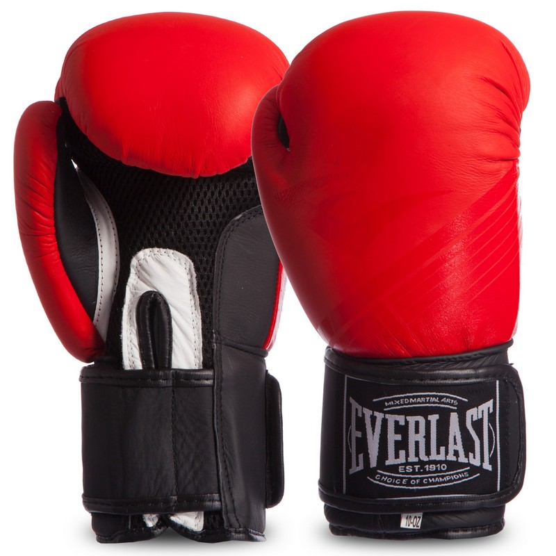 

Перчатки боксерские кожаные на липучке Everlast MA-0704 MATT 12oz