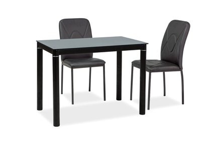 

Кухонный стеклянный не раскладной стол Vetro Elegant mini черный 100x60