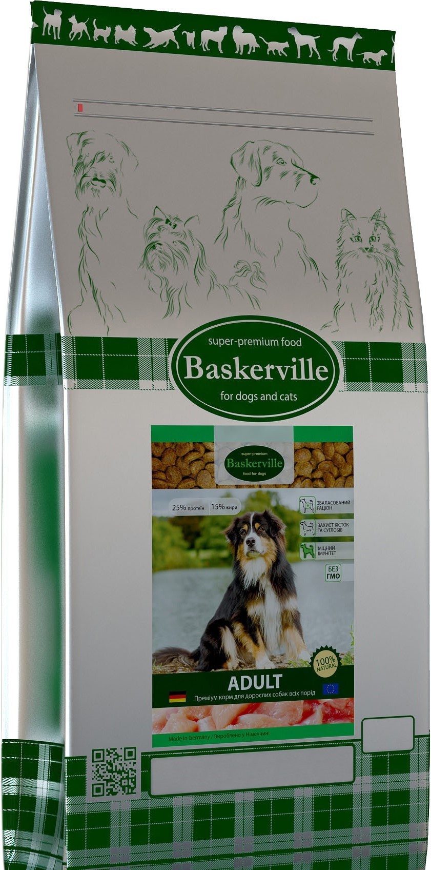 

Сухой корм Baskerville Adult для взрослых собак 20 кг