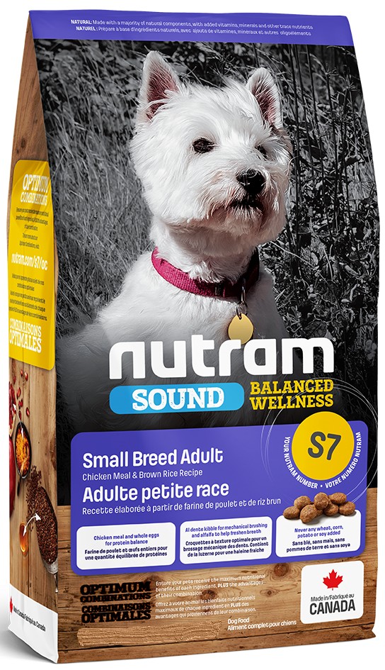

Сухой корм для собак малых пород Nutram Sound Balanced Wellness Small Breed со вкусом курицы 20 кг (2000000006406)