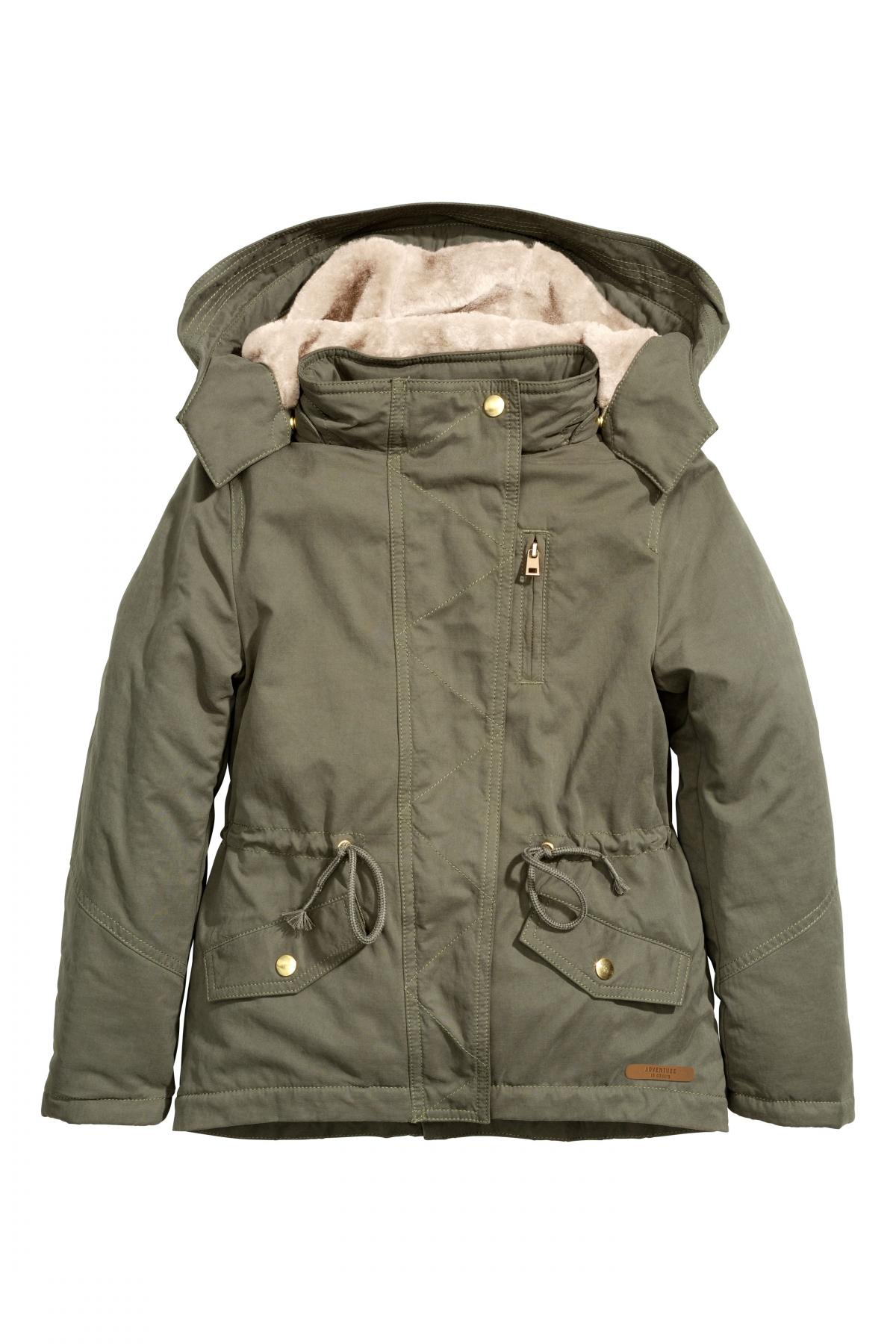 

Парка на искусственном меху H&M 170 Хаки (0387739001)